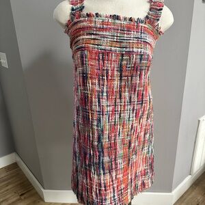 CHANEL Vibrant Multicolor Tweed Mini Dress